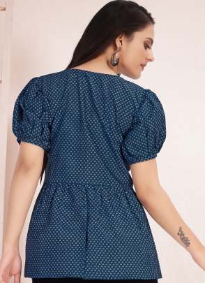 BLUE COLOR DESIGNER TOP FOR ALL OCCASION top