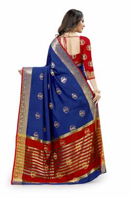 BLUE LICHI SILK WITH RICH PALLU SILK SAREE