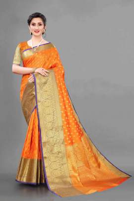 YELLOW CRYSTLE SILK WITH RICH PALLU SILK SAREE