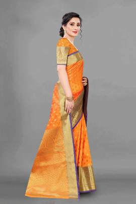 YELLOW CRYSTLE SILK WITH RICH PALLU SILK SAREE