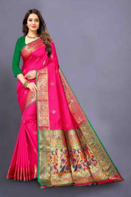 GAJREE PAITHANI SILK SAREE  PAITHANI SILK SAREE