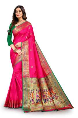 GAJREE PAITHANI SILK SAREE  PAITHANI SILK SAREE