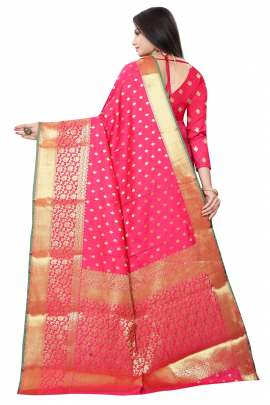 GAJRI LICHI SILK WITH RICH PALLU SILK SAREE