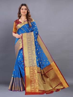 LICHI SILK WITH RICH PALLU