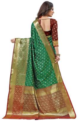 LIGHT GREEN  LICHI SILK WITH RICH PALLU SILK SAREE