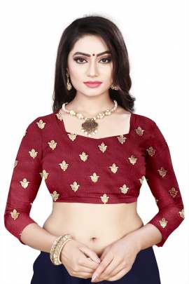 MAROON LICHI SILK WITH RICH PALLU SILK SAREE