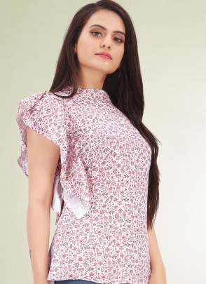 MULTICOLOR DIGITAL PRINTED TOP FOR ALL OCCASION western wear