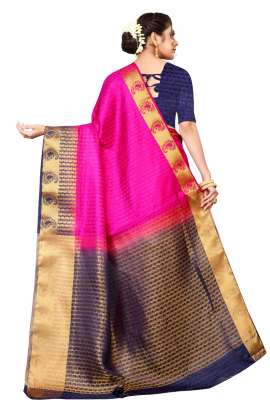 PINK KANJIVARAM SILK SAREE WITH JUMBO MANGO BORDER  KANCHIPURAM SILK SAREE