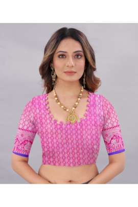 PINK LICHI SILK SAREE WITH RICH PALLU  KANCHIPURAM SILK SAREE