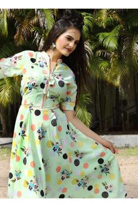 PISTA DESIGNER DIGITAL PARINTED ONE PIECE DRESSES Dresses