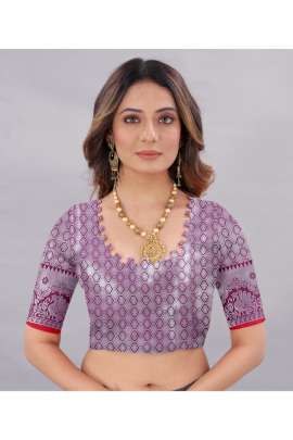 PURPLE LICHI SILK SAREE WITH RICH PALLU  KANCHIPURAM SILK SAREE