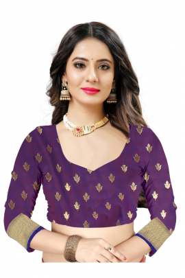 PURPLE LICHI SILK WITH RICH PALLU WITH UNSTITCHED BLOUSE SILK SAREE