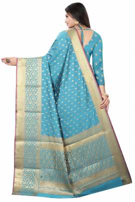 RAMA  LICHI SILK WITH RICH PALLU SILK SAREE