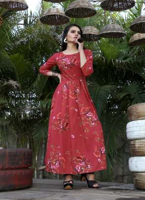 RED FLORAL PRINTED MEXY DRESS  Dresses