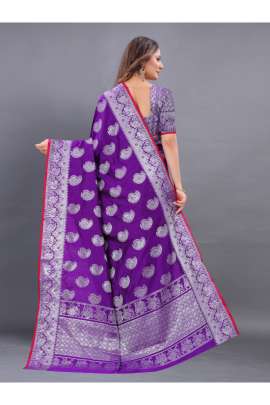 ROYAL BLUE LICHI SILK SAREE WITH RICH PALLU  KANCHIPURAM SILK SAREE